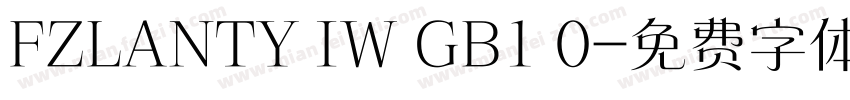FZLANTY IW GB1 0字体转换